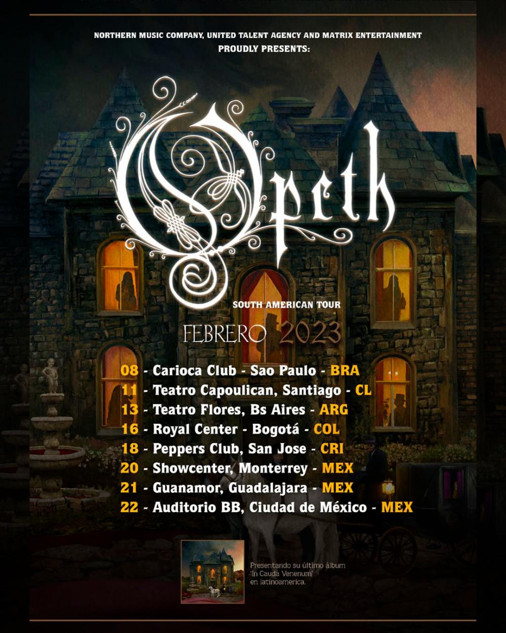 Gira de Opeth en Latinoamérica 2023